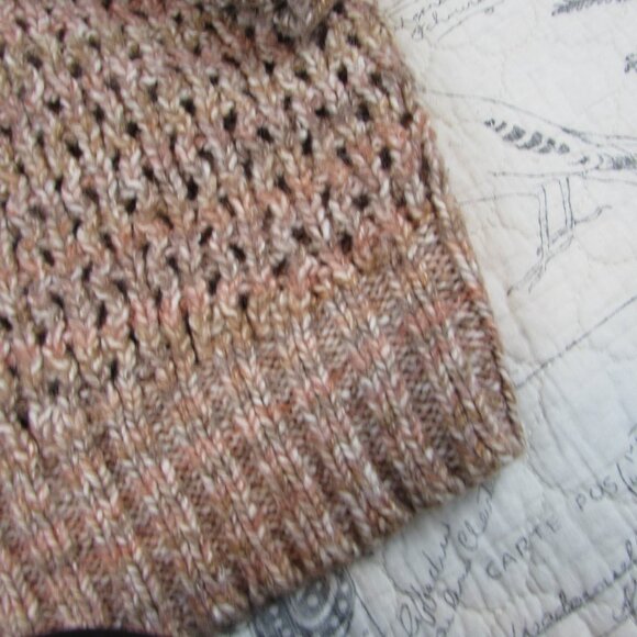 euc Madewell Space Dyed Open Knit Sweater Ginger Crewneck Relaxed Cozy Wool S - Picture 7 of 11